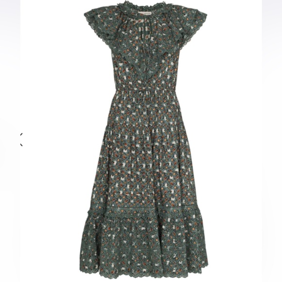 Ulla Johnson Floral Yvette Midi Dress Sz 6 - Picture 4 of 4